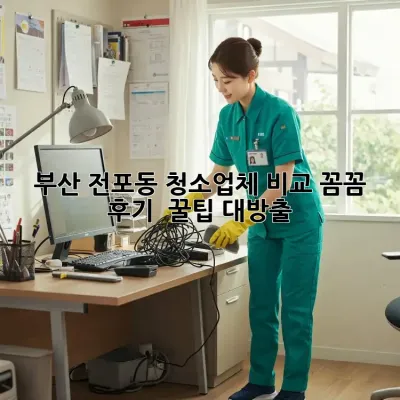 부산 전포동 청소업체 비교🔍 꼼꼼 후기 & 꿀팁 대방출! ✨