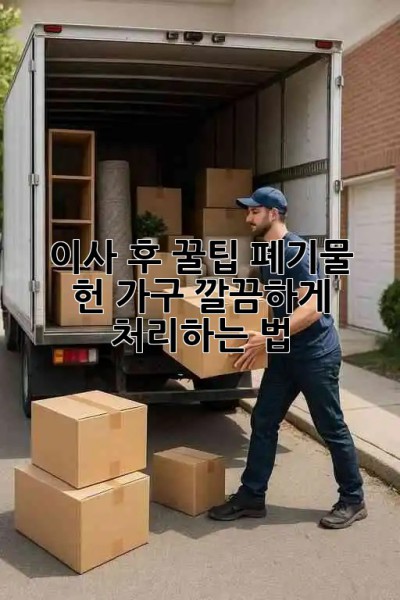 📦 이사 후 꿀팁🍯: 폐기물 & 헌 가구 깔끔하게 처리하는 법!
