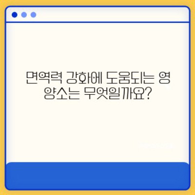 건강식품 및 면역력 강화 음료: 중요 정보 요약 및 선택 가이드