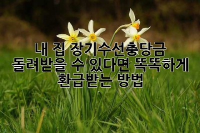 내 집 장기수선충당금, 돌려받을 수 있다면? 똑똑하게 환급받는 방법!