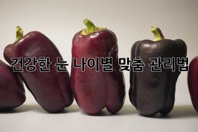 건강한 눈, 나이별 맞춤 관리법