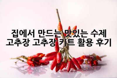 👩‍🍳 집에서 만드는 맛있는 수제 고추장! 고추장 키트 활용 후기