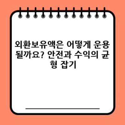 외환보유액 완벽 가이드: 궁금증 해결 & 핵심 정보 총정리