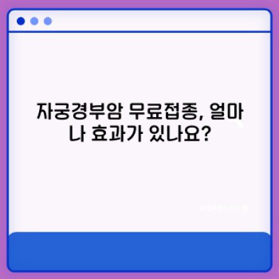자궁경부암 무료접종: 궁금증 해소와 완벽 가이드
