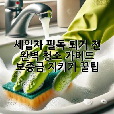 🏠✨ 세입자 필독! 퇴거 전 완벽 청소 가이드 & 보증금 지키기 꿀팁 💰