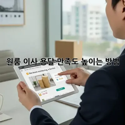 원룸 이사 용달, 만족도 높이는 방법