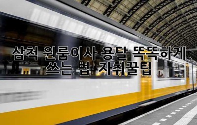 삼척 원룸이사, 용달 똑똑하게 쓰는 법 🚚📦 #자취꿀팁