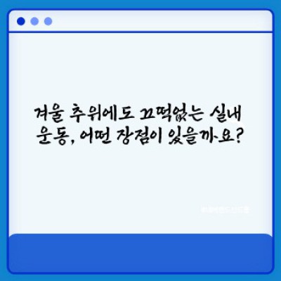 겨울철 실내 운동, 어떤 기구로 시작해야 할까요? 꼼꼼 추천 가이드