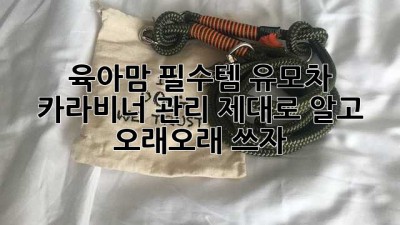 육아맘 필수템! 유모차 카라비너 관리, 제대로 알고 오래오래 쓰자!